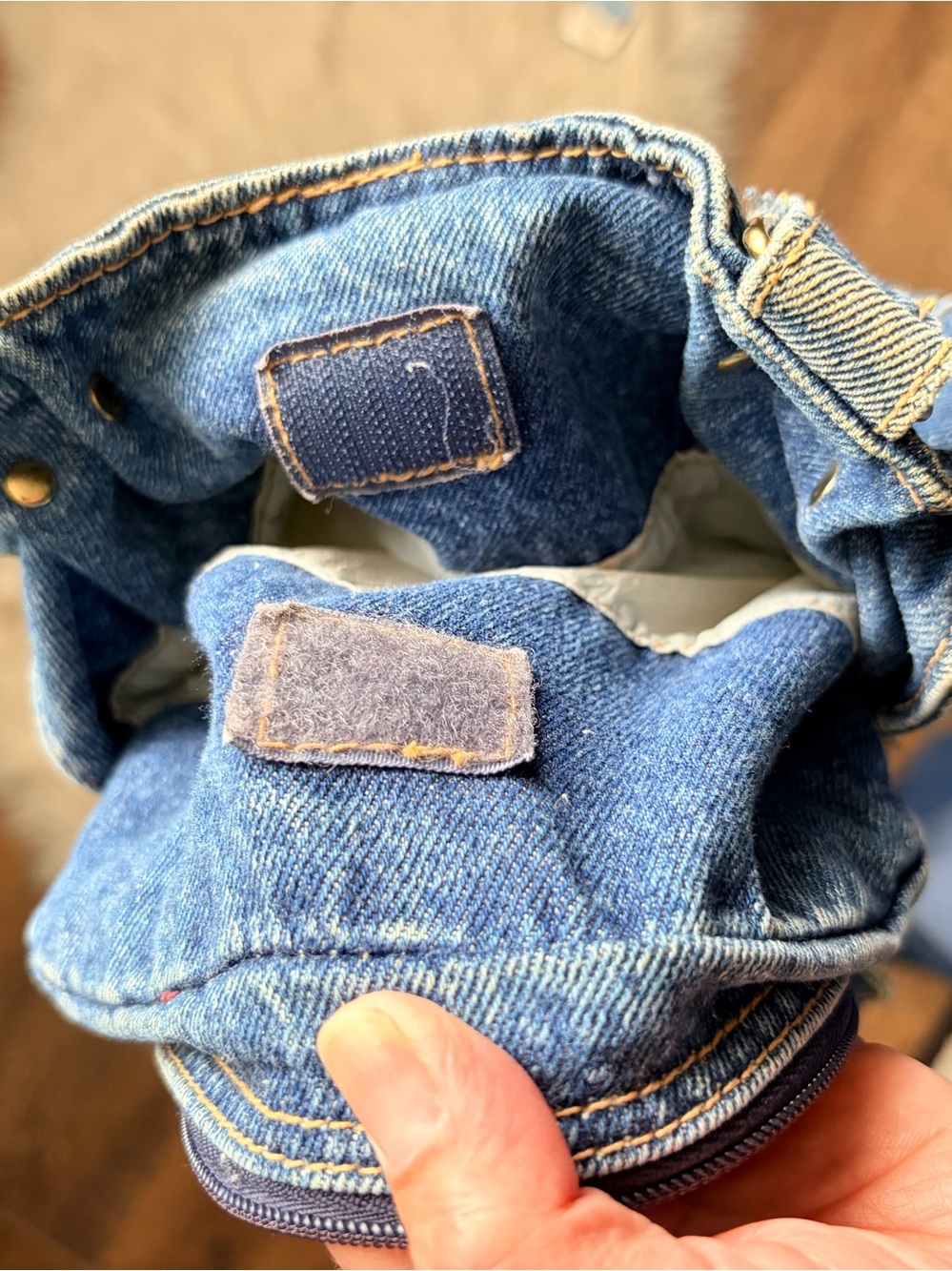 Denim Shoulder Bag - Blue Women's Tote - Picture 14 of 17